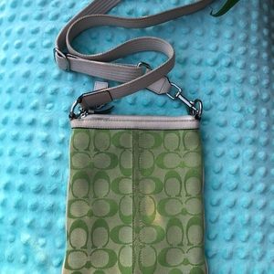 Coach Bags - Green Coach Logo Crossbody Bag Coach Bags - Green Coach Logo Crossbody Bag